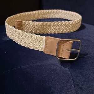 Elegant Cream Braided Belt